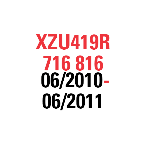 XZU419R "716 816" 6 STUD WHEEL 06/2010-06/2011